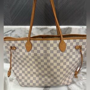 AUTHENTIC - LOUIS VUITTON - NEVERFULL - DAMIER AZURE